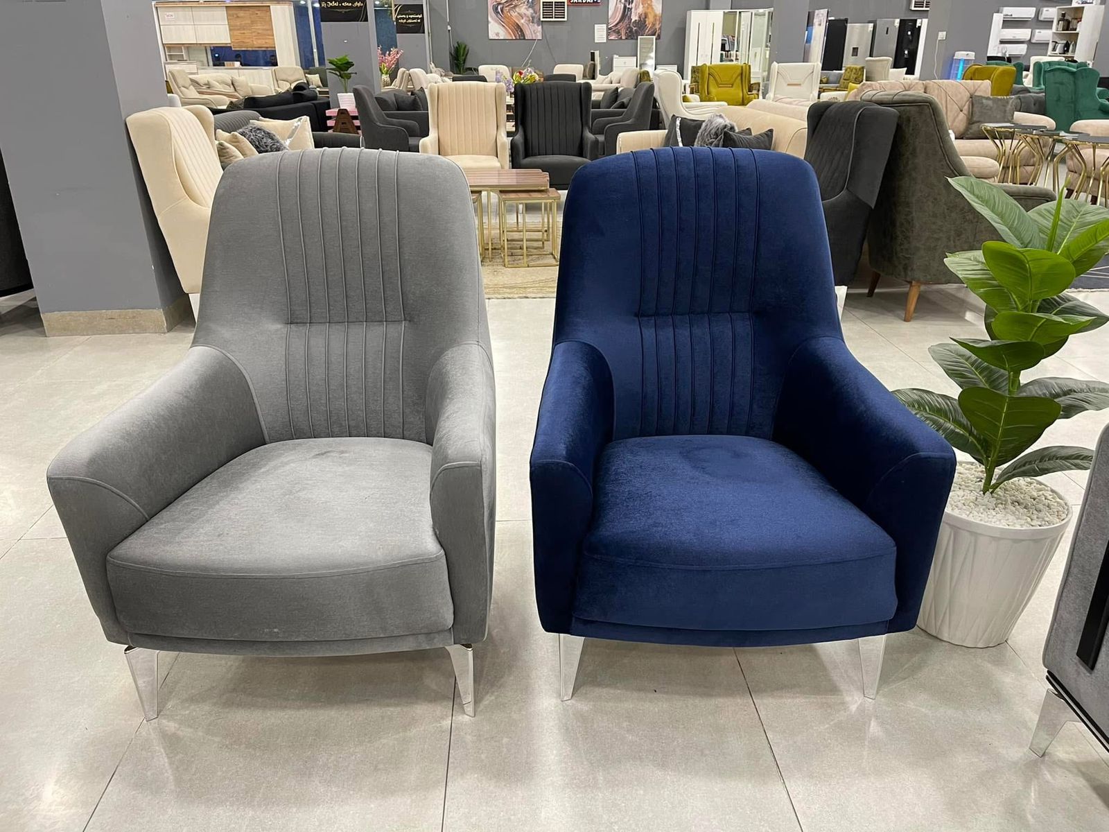 Velvet Accent Armchairs