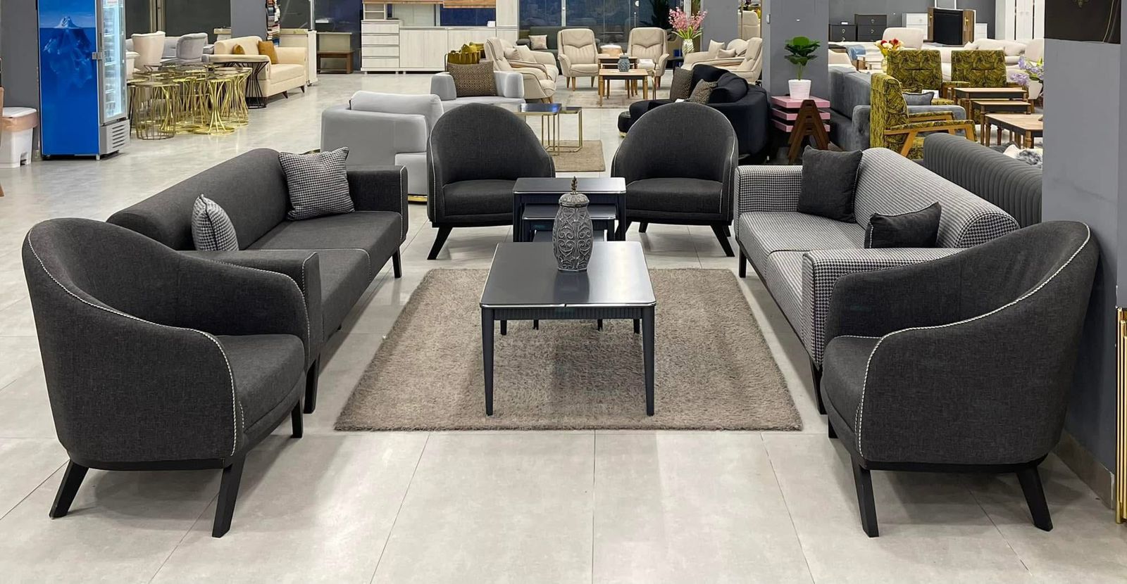 Modern Grey Salon Set