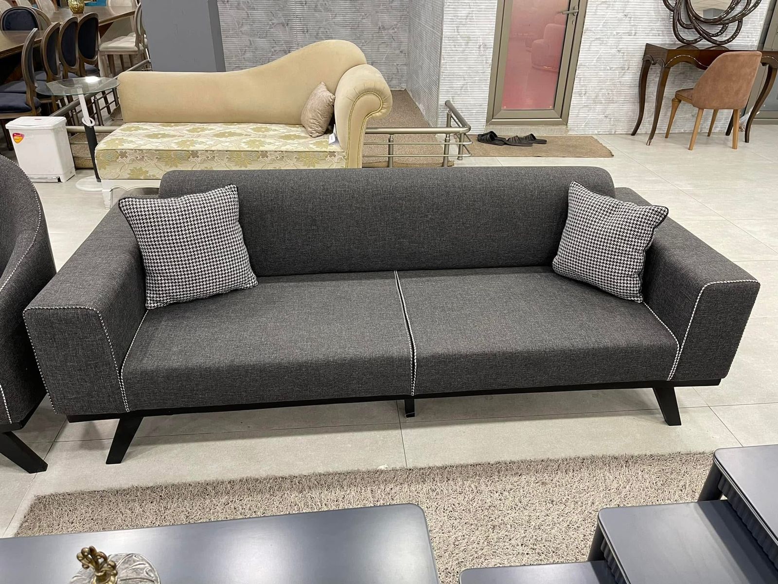 Charcoal 3-Seater Sofa