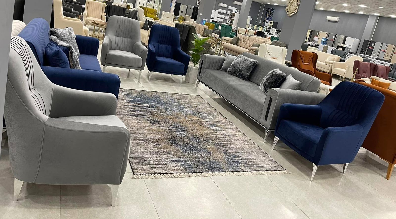 Modern Velvet Living Room Set