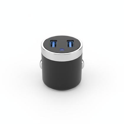 Car USB Charger Dual Port — Black / Pack of 6